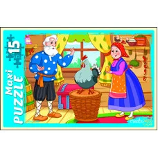 МАКСИ-ПАЗЛЫ. 15 элементов "КУРОЧКА РЯБА" (Арт. ПМ-7131)