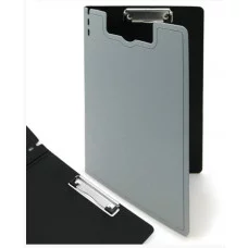 Планшет PVC с доп. створкой DI-39 А4 серый, зажим сверху 332503
