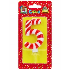 Свеча для торта Конфетка Цифра 5 С-8279