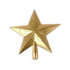 Верхушка на ёлку Красивая звезда 23х24 см, золотая НУ-0476