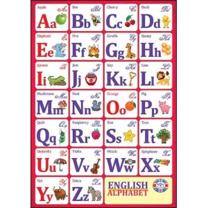 Плакат а4 "Английский алфавит" Праздник 01129