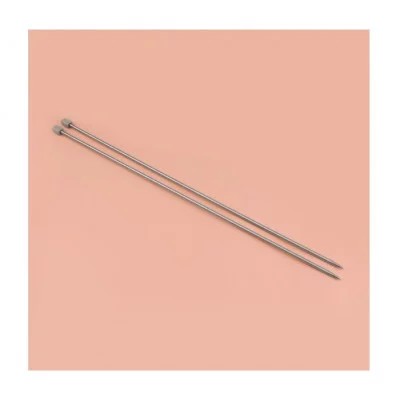 Спицы для вязания прямые сталь пластик након 35см d3,5мм (2шт) АУ 1161207
