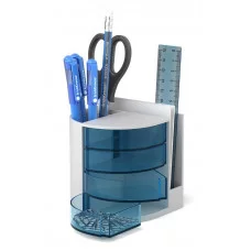 Набор настольный пластиковый ErichKrause Venezia Classic белый с голубыми ящиками 55647