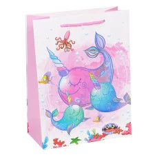 Dream cards Пакет подарочный с мат. лам. Славный кит 26х32х10 см, 210 г ППК-1862 462-0-129-71862-2