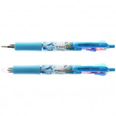 Ручка автоматическая 4-х цветная корпус с резиновым держателем с рисунком дельфин "Darvish" DV-7214