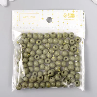 Бусины для творчества дерево "Мох" d-0,8 см, набор 20 гр   9463321