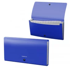 Папка на кнопке 12 отделений С65 0,6/25мм "Check size Matt Classic" синий ERICH KRAUSE 47237 317500