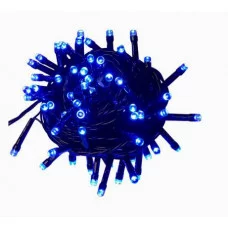 Гирлянда Штора 3 м длины 40 см и 65 см тёмная нить 140 синих ламп 8 режимов ГШ-0013