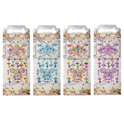 Наклейки-стразы Alingar, акриловые, пакет с европодвесом, "Королевская бабочка" AL9558