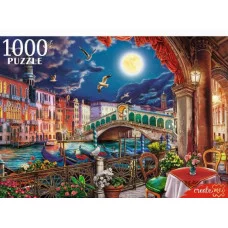 ПАЗЛЫ 1000 элементов. ВЕЧЕРНЕЕ КАФЕ В ВЕНЕЦИИ Ф1000-0196