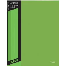 Папка с 10 вкладышами "Juicy" A4, 450 мкм, вкладыши 30 мкм, фактура "песок" внешний карман со сменной этикеткой, внутренний карман, индивидуальная маркировка, непрозрачная салатовая 3100900