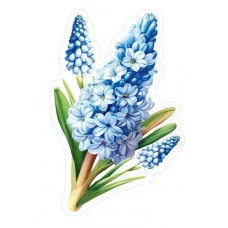Украшение на скотче "Гиацинты голубые" АО Праздник 5.0002404