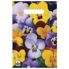 Пакет с вырубной ручкой ПВД, 30х20 см, "Анютины глазки", 30 мкм, н00128841