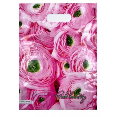 Пакет с прорубной ручкой ТИКО Розовый букет 30*40 1139