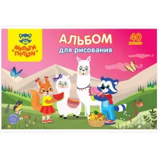 Альбом для рисования 40л А4 на скрепке Мульти-Пульти Для девочек 305188