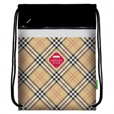 Мешок д/обуви БЕЖЕВАЯ КЛЕТКА 40х48 см 1 отд.с карм. на молнии 167370