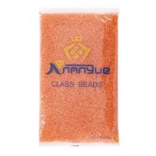 Бисер Alingar размер №12 вес 450 гр., прозрачный кристалл, внутри коралл, пакет AL12/0-R6