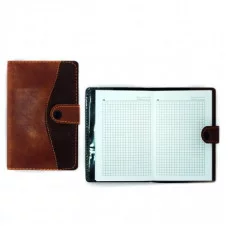 Бизнес- блокнот 9,5 см * 15,0 см, 7БЦ, Alingar, иск. кожа, клапан на кнопке, 100 л., клетка AL4315