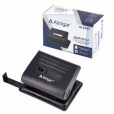 Дырокол Alingar 20л., пластиковый, с линейкой, черный AL5527