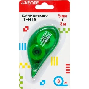 Корректирующая лента 5мм х 8м "deVENTE" 3 цвета ассорти (синий, зеленый, оранжевый) фронтальный аппликат 4062104