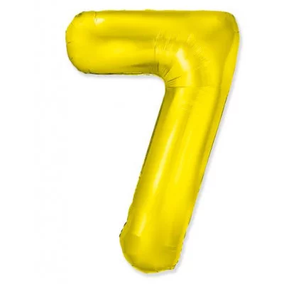 Шар (40\'\'/102 см) Цифра, 7 Slim, Золото, 1 шт. 901917O