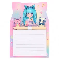 Блок для записей 14*10 40л склейка на магните 232264 Anime Girl КОКОС