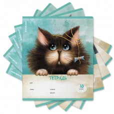 Тетрадь школьная ученическая ErichKrause® Funny Cats, 18 листов, клетка 54193 018010154-54193