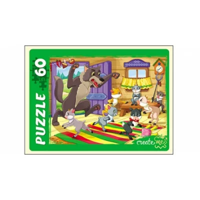 ПАЗЛЫ 60 элементов. ВОЛК И СЕМЕРО КОЗЛЯТ (Арт. П60-2218)