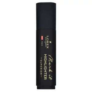 Маркер текстовыделитель LOREX Mark it SUPERIOR 1-5 мм красн. неон скошенный soft touch 1 шт 229755
