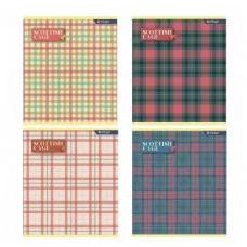Тетрадь 48л., А5, клетка, Alingar "Scotish cage", скрепка, мелованный картон (стандарт), блок офсет AL12075