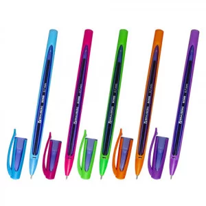 Ручка шариковая масляная BRAUBERG "BOMB GT Color", цена за 1шт, синие чернила, цвет корпуса ассорти, 143346