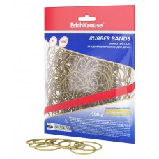 Канцелярские резинки для денег ErichKrause диаметр 40 мм/длина 60 мм, натур.цвет  59830