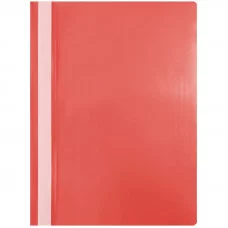 Папка-скоросшиватель пластик. OfficeSpace А4, 120мкм, красная с прозр. верхом 240675