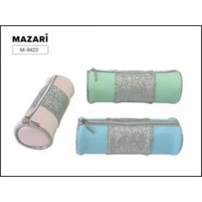 Пенал-косметичка REVELATION, 20,5х6,5х6,5 см, на молнии, полиуретан, ассорти розовый/зеленый, ПВХ-упаковка M-9422*