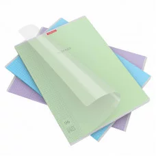 Тетрадь с пластиковой обложкой на скобе 1шт ErichKrause А4 цвет ассорти по наличию 56413