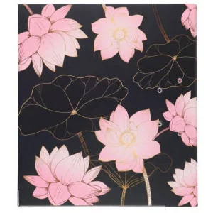 Регистратор 75мм мат ламинир Цветок лотоса на черном разобранный FIORENZO 231744 231744