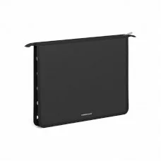 Папка для тетр. на молнии пласт. с текстильной вставкой и органайзером для ручек ErichKrause® Dots in Black, A4 55416