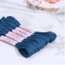 Нитки мулине 8±1м №3765, цена за 1шт., морской синий АУ 5195499