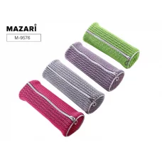 Пенал-косметичка SOFTNESS, 8х22 см, на молнии, ПВХ, ассорти 4 цвета, ОПП-упаковка M-9576