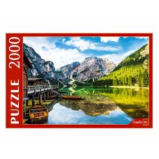 ПАЗЛЫ 2000 элементов. ИТАЛИЯ. ОЗЕРО БРАЙЕС И ЛОДКИ ПИ2000-3697