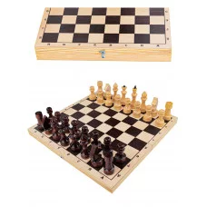 ШАХМАТЫ ОБИХОДНЫЕ ЛАКИРОВАННЫЕ С ДОСКОЙ 290х145 мм (Арт. ИН-7520)