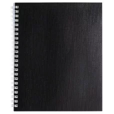 Тетрадь 48л клетка/гребень бумвинил "Metallic" черный HATBER 48Т5бвВ1гр 225330
