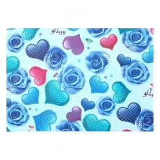 Бумага для творчества "Цветные сердца и синие розы" А4 плотность 80 гр 855588