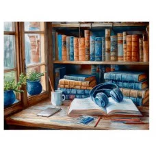 Альбом для рисования А4 40л. НАУШНИКИ В БИБЛИОТЕКЕ (40-1014) КБС, мелов. обл. офсет 40-1014