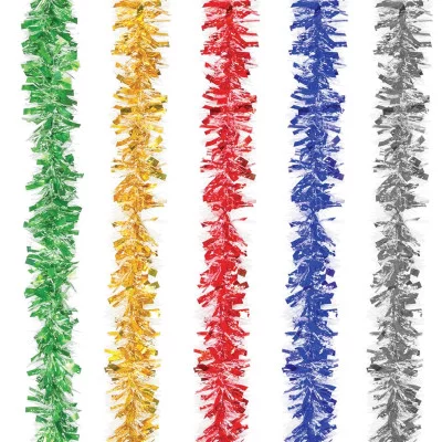 Мишура "Снежная", 1 штука, диаметр 50мм, длина 2м, ассорти 5 цветов, Г-227