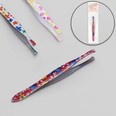 Пинцет №1 прямой узкий 8,5см Ассорти пакет QF 1492260