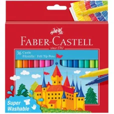 Фломастеры Faber-Castell "Замок", 36цв., смываемые, картон, европодвес 315949