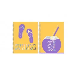 Тетрадь 48л., А5, линия на гребне BG "Summer", тиснение голографической фольгой 341003