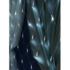 Гирлянда Сетка 1,5х1,5м прозр. нить 120 белых ламп 8 реж. Для исп. в доме НУ-3654