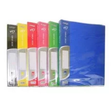 Папка на 40 карманов А4 BQ-163 корешок 25мм, вкладыш на корешке, ассорти MS-40А 306261